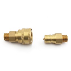 ISO-B Brass Male NPT BSPP Thread Hydraulic Quick Release Couplings